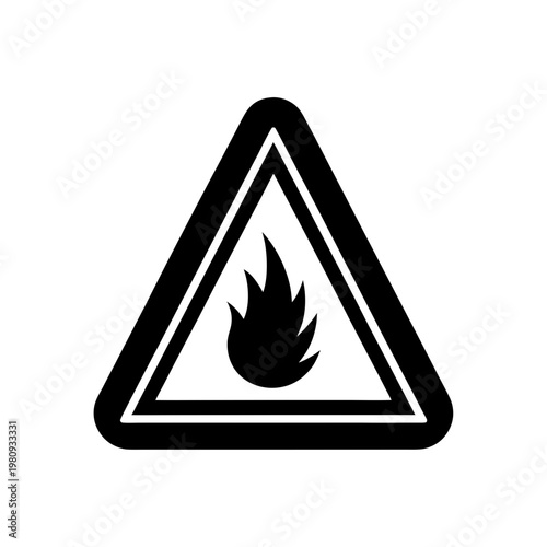 Black Flag Warning Sign SVG Symbol