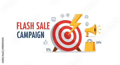 High-impact promotional marketing campaign concept driving rapid sales and special offers, strategically targeting customers with attractive deals and achieving business goals