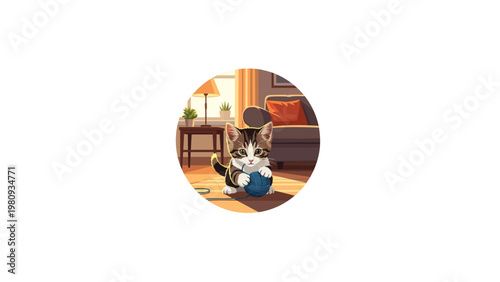 Cute white dog sitting on floor.