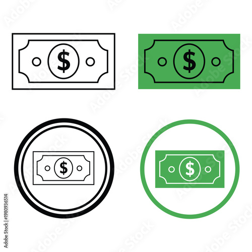 Money Symbol Variants: Clean and versatile collection of money symbol variations, perfect for conveying financial concepts.