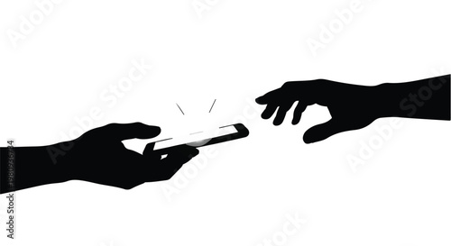 transferring data between hands via smartphone