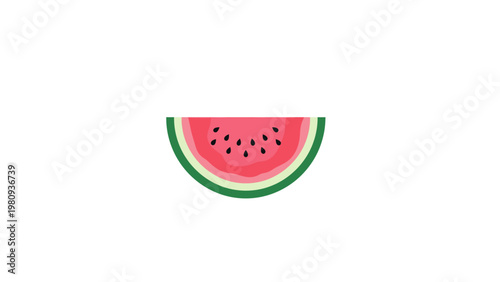 Fresh Watermelon Fruit Slice Isolated.