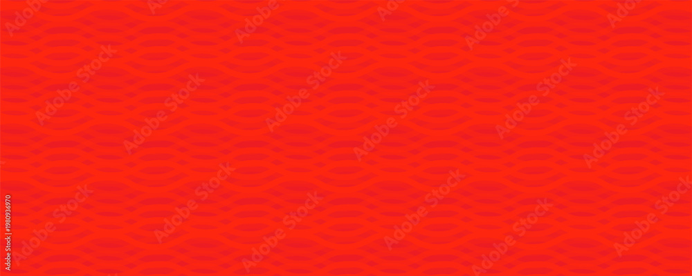 Fototapeta premium Chinese Wave Seamless Pattern. Vector Red and Gold Japanese Texture. Oriental Circle Geometric Bg Design