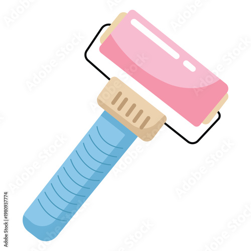 Skincare Roller: A close-up illustration of a skincare roller, highlighting its design. This tool is used for gentle massage, skin toning, and promoting a healthy complexion.