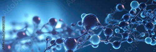 Abstract molecule close up