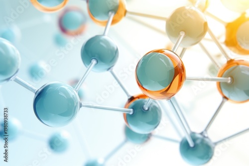 Abstract molecule close up
