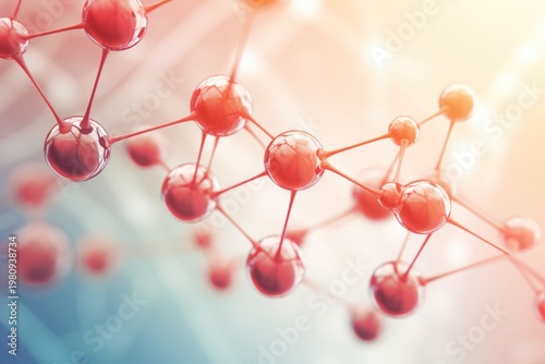 Abstract molecule close up