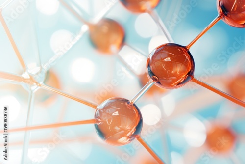 Abstract molecule close up