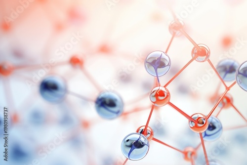 Abstract molecule close up
