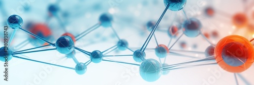 Abstract molecule close up