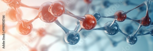 Abstract molecule close up