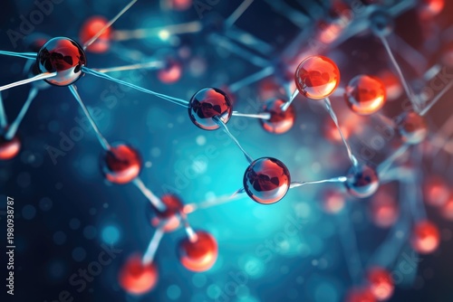 Abstract molecule close up