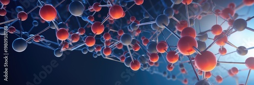 Abstract molecule close up