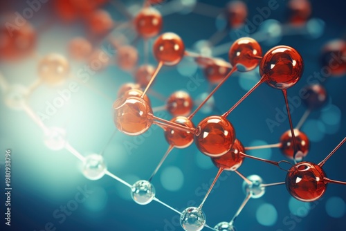 Abstract molecule close up