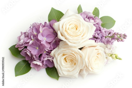 Bouquet of soft lilac rose blossom flower.
