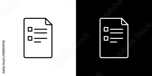 Document Icon Sheet Black And White