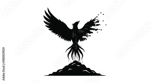 phoenix rising from ashes symbol
