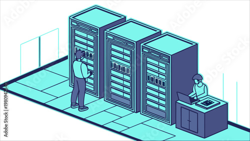 Data center server racks cloud computing networks