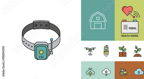 Smart pet wearable device tracker.