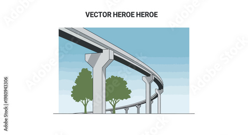 Vector illustration of a bridge.