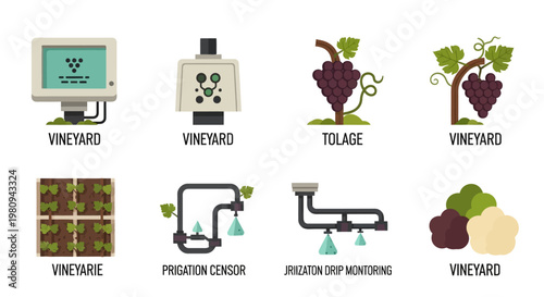 Vineyard Irrigation System Control Panel.