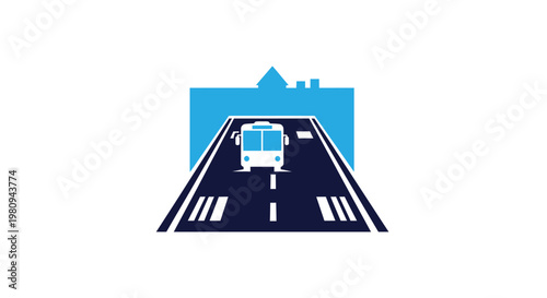 Bus on the road transport.