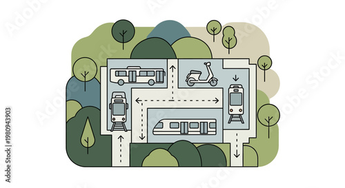 Detailed map of a campsite layout.