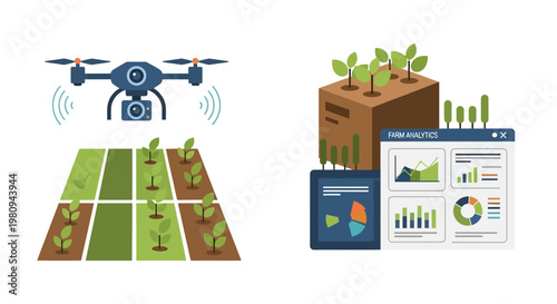 Drone Precision Agriculture Technology Farming.