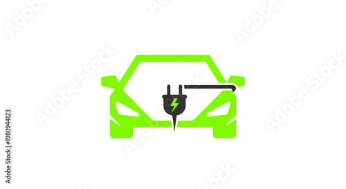 Electric car charging plug socket.