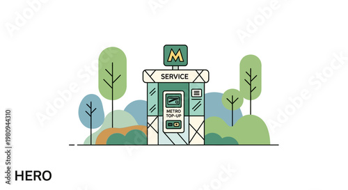 Green Service Station Fuel Pump Hero.