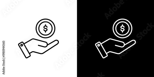 Hand Icon Sheet Black And White