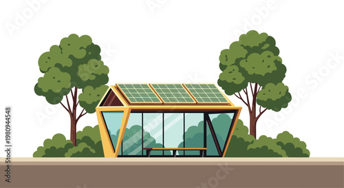 Modern eco friendly house design.