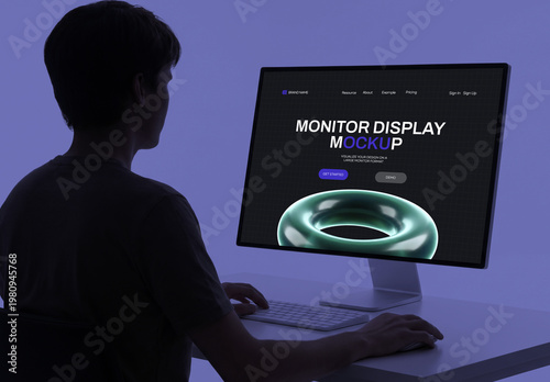Desktop Computer Monitor Screen Mockup