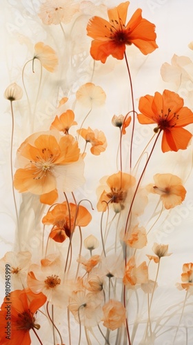 Nasturtium flower backgrounds pattern.