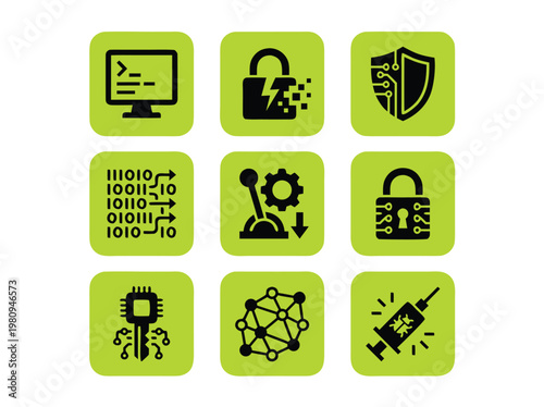Cyber Security Icons Set 1.