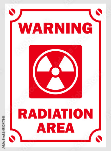 radiation area radioactive sign symbol materials printable danger poster banner plaque template design