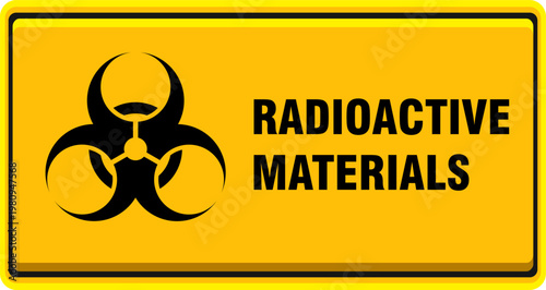 radioactive materials radiation icon symbol danger warning sign printable banner poster plaque template design