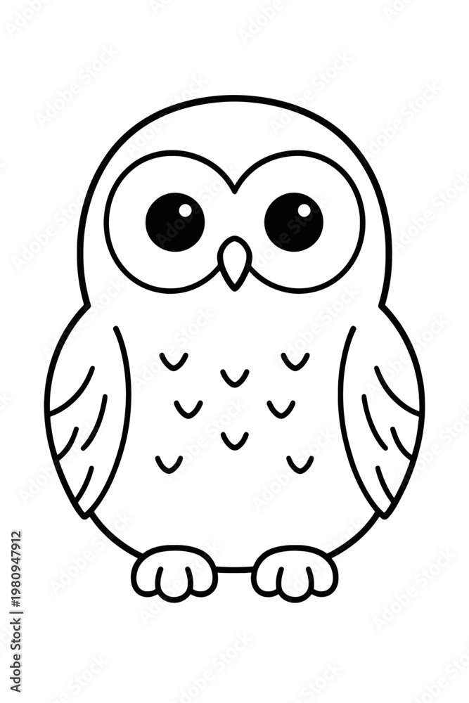 Fototapeta premium a happy expression designed as a colorful vector illustration owl bir for a fun cartoon animal icon