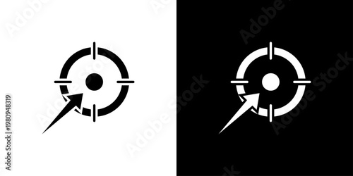 Target Icon Sheet Black And White