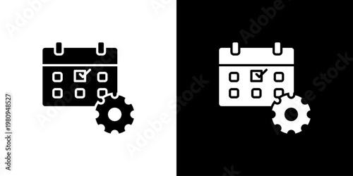 Schedule Icon Sheet Black And White