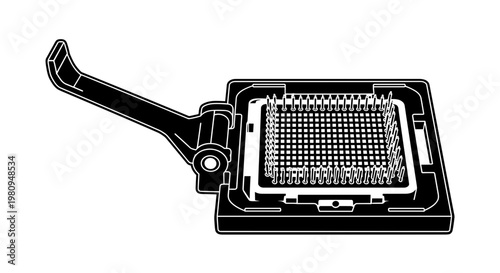 waffle iron with handle.