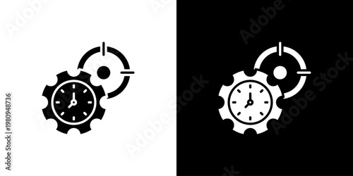 Efficiency Icon Sheet Black And White
