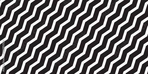 Repeating zigzag lines wallpaper. Thunder bolt background. Electric power, flash light, jagged stripes pattern. Superhero, boom, speed or surprise anime cartoon print. Vector graphic illustration.
