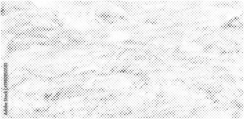 Halftone background pattern. Grain texture polka dots on white background. Old retro Dot art speck distressed grunge texture banner