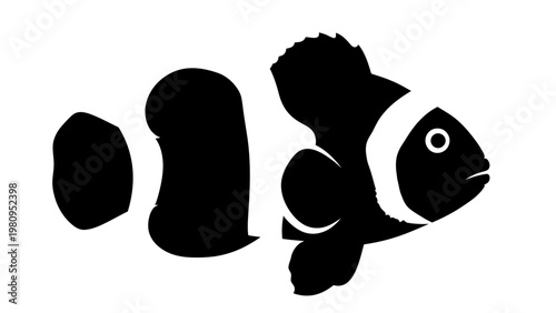 Clownfish Silhouette - Iconic Marine Life