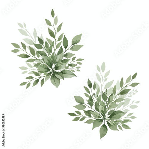Elegant Green Leaf Pattern for Nature Inspired Design