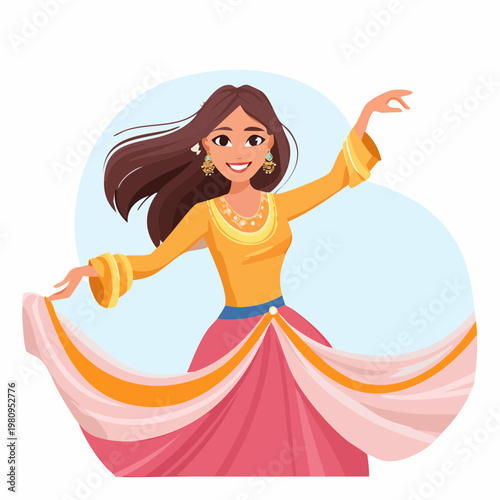 Tanzende Russin in Bewegung