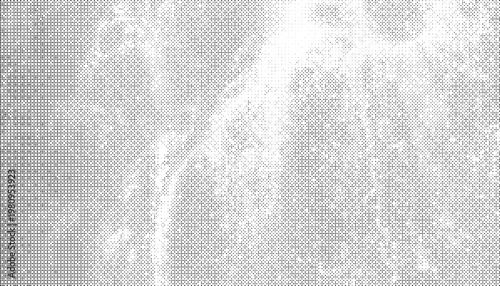 Halftone background pattern. Grain texture polka dots on white background. Dot art speck distressed grunge texture banner