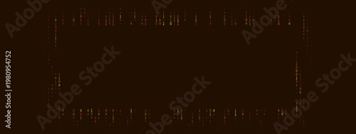 Cybersecurity Data Breach Background with Red Binary Code Frame for Hacking and Malware Concepts