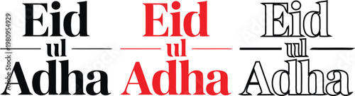 Eid al adha greetings a trio of festive designs celebrating the islamic holiday of sacrifice